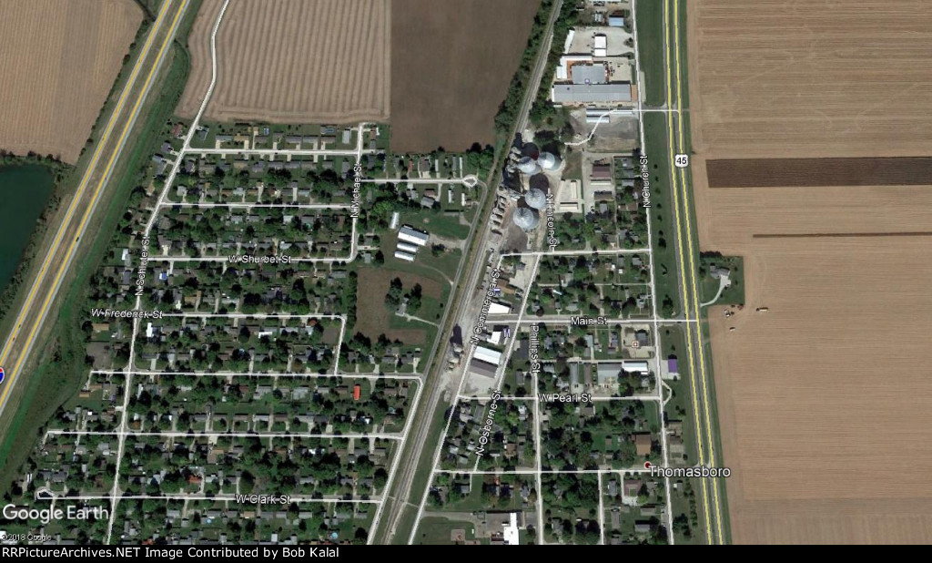 Thomasboro Grain Elevator Aerial